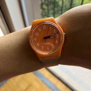 Swatch orange watch